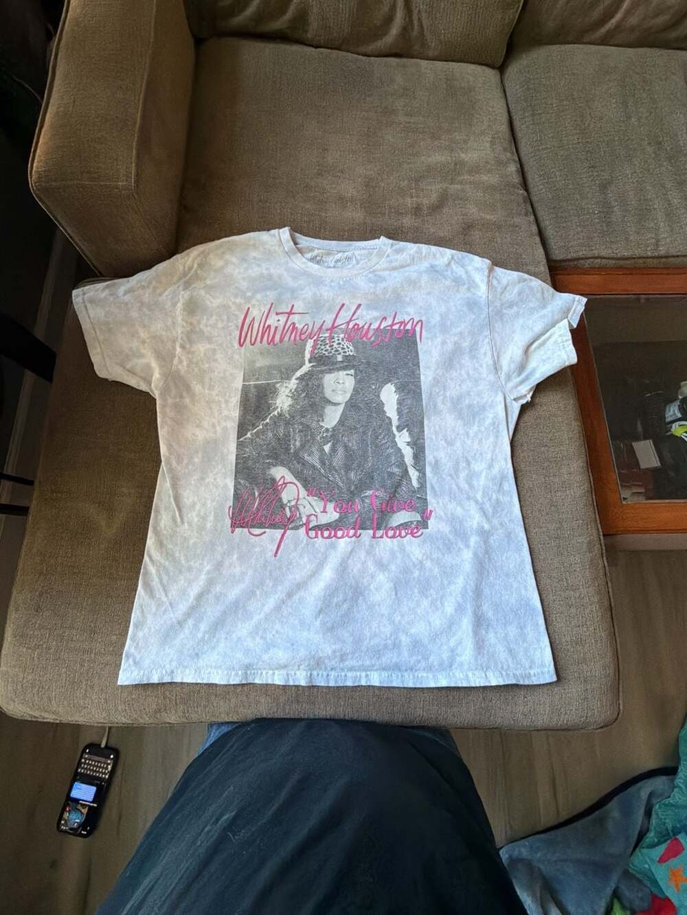 Whitney Houston "You Give Good Love" Tie Dye Graphic T-Shirt XL